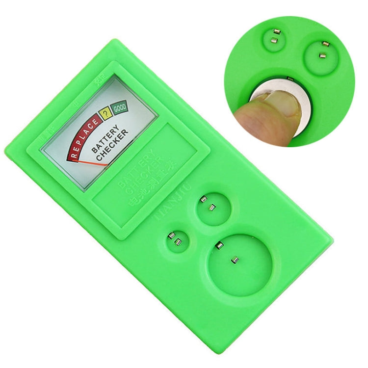 Tester capacità batterie a bottone per orologi, verde