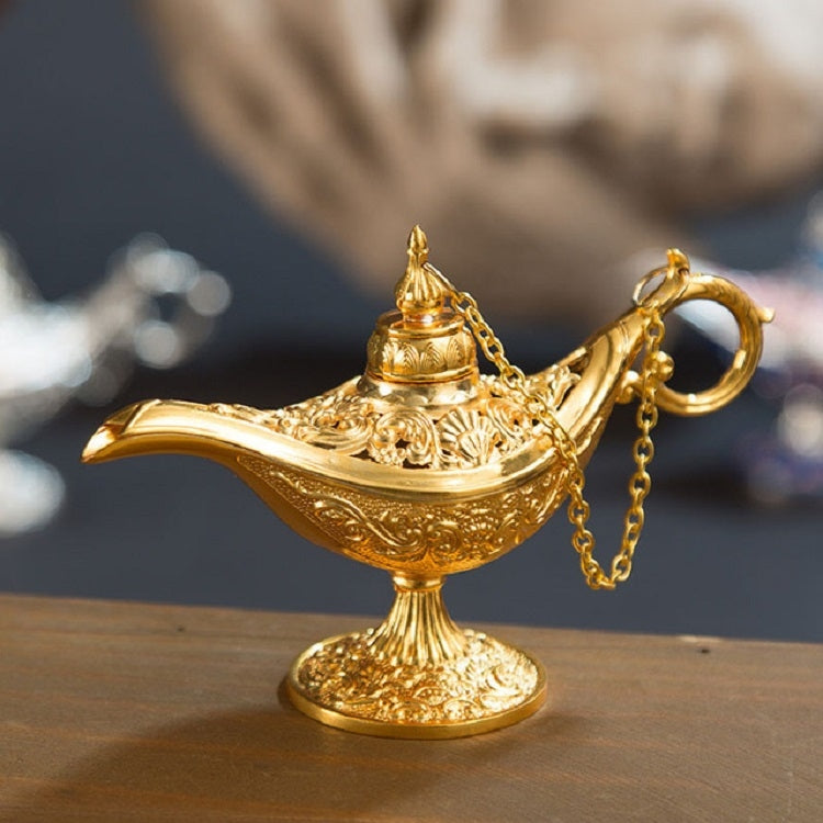 Lampada magica di Aladino in metallo 12,5x5x7 cm