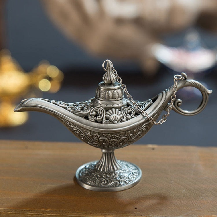 Lampada magica di Aladino in metallo 12,5x5x7 cm