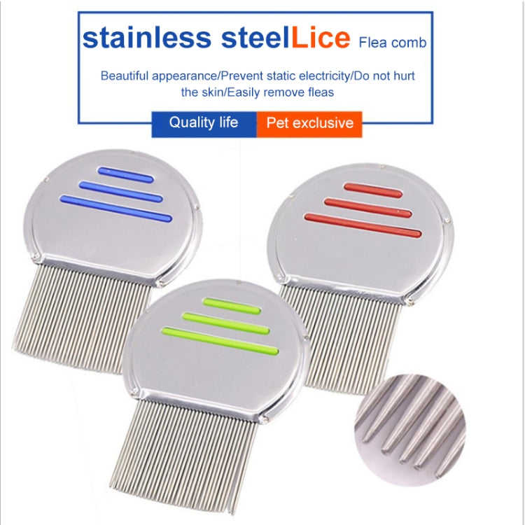 Pettine per animali domestici in acciaio inox 10 cm