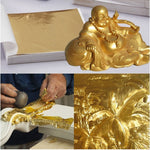 Adesivo decorativo in foglia oro imitazione 9x9 cm