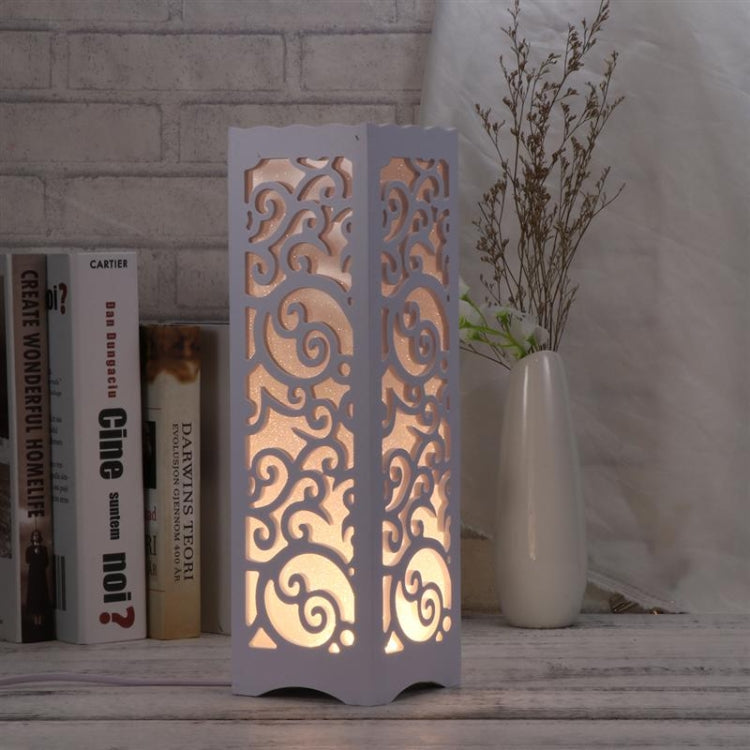 Lampada da tavolo LED decorativa bianca 12x12x38 cm