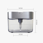 Pressa dispenser sapone e detersivo cucina grigia e argento