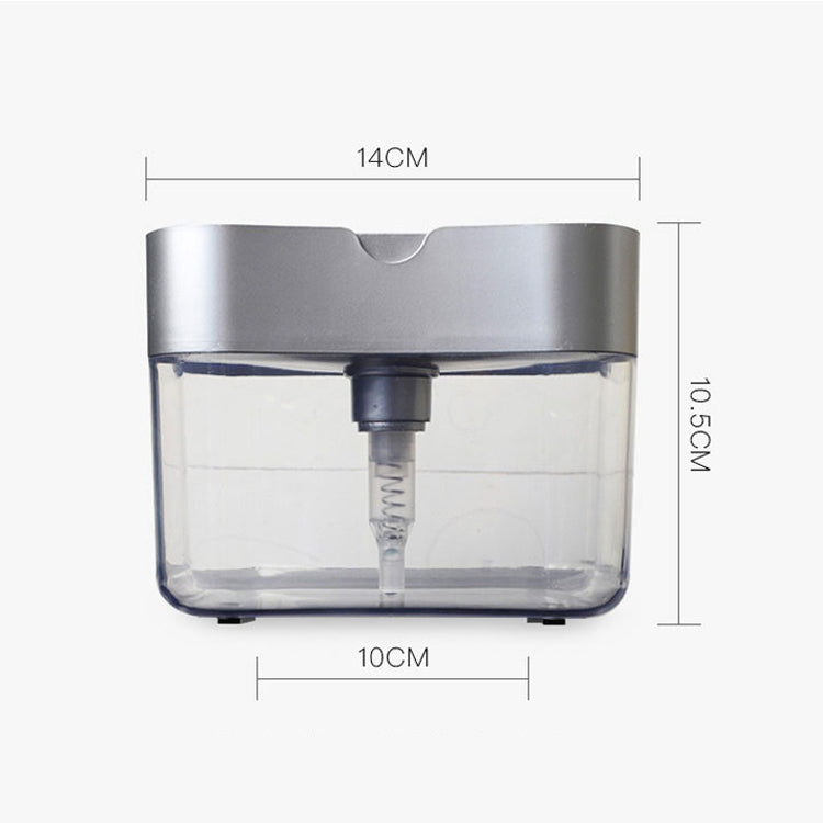 Pressa dispenser sapone e detersivo cucina grigia e argento