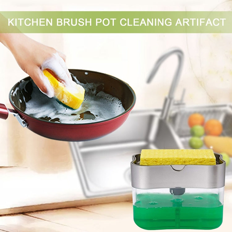 Pressa dispenser sapone e detersivo cucina grigia e argento