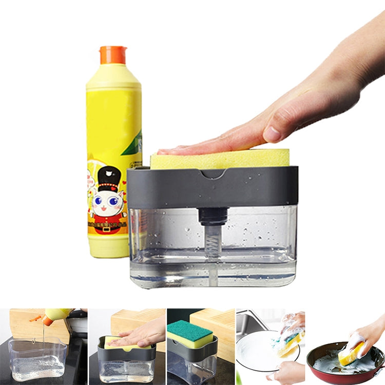 Pressa dispenser sapone e detersivo cucina grigia e argento