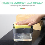 Pressa dispenser sapone e detersivo cucina grigia e argento