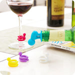 Tappo vino rosso in silicone 7 pezzi con piedini tazza