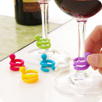 Tappo vino rosso in silicone 7 pezzi con piedini tazza