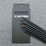 Set matite da disegno in legno 18 cm colore nero