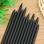 Set matite da disegno in legno 18 cm colore nero