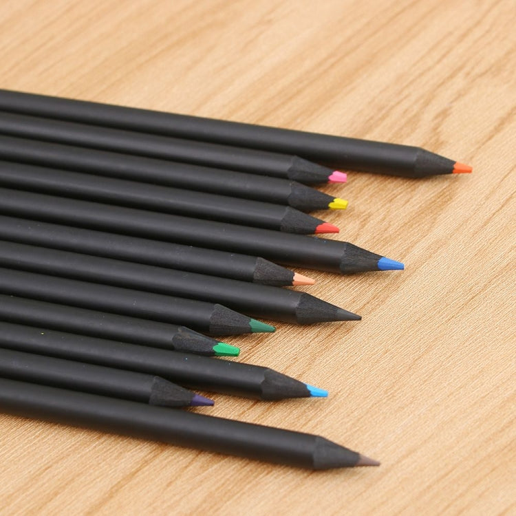 Set matite da disegno in legno 18 cm colore nero