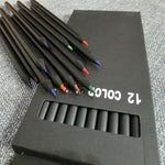 Set matite da disegno in legno 18 cm colore nero