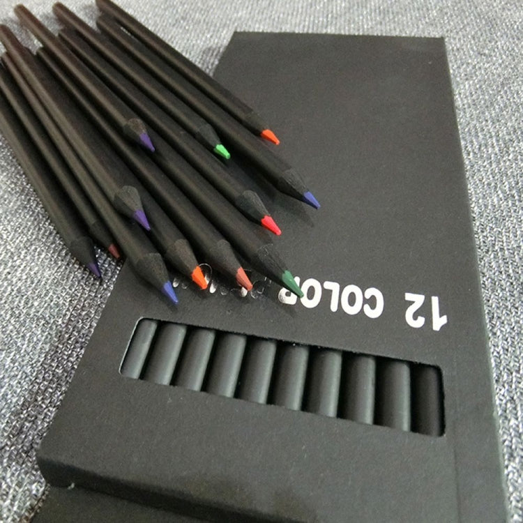 Set matite da disegno in legno 18 cm colore nero