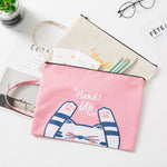 Borsa porta documenti formato A4 in tela con gatti cartoon