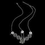 Gioiello per capelli argento vintage in metallo 20cm