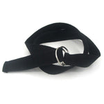 Set 2 cinture in tela unisex con fibbia doppio anello