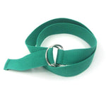 Set 2 cinture in tela unisex con fibbia doppio anello