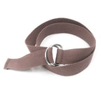Set 2 cinture in tela unisex con fibbia doppio anello