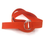 Set 2 cinture in tela unisex con fibbia doppio anello