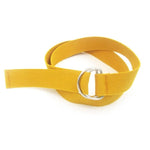 Set 2 cinture in tela unisex con fibbia doppio anello
