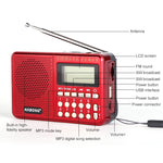 Radio portatile ricaricabile HABONG KK-170 con 21 bande - immagine 3