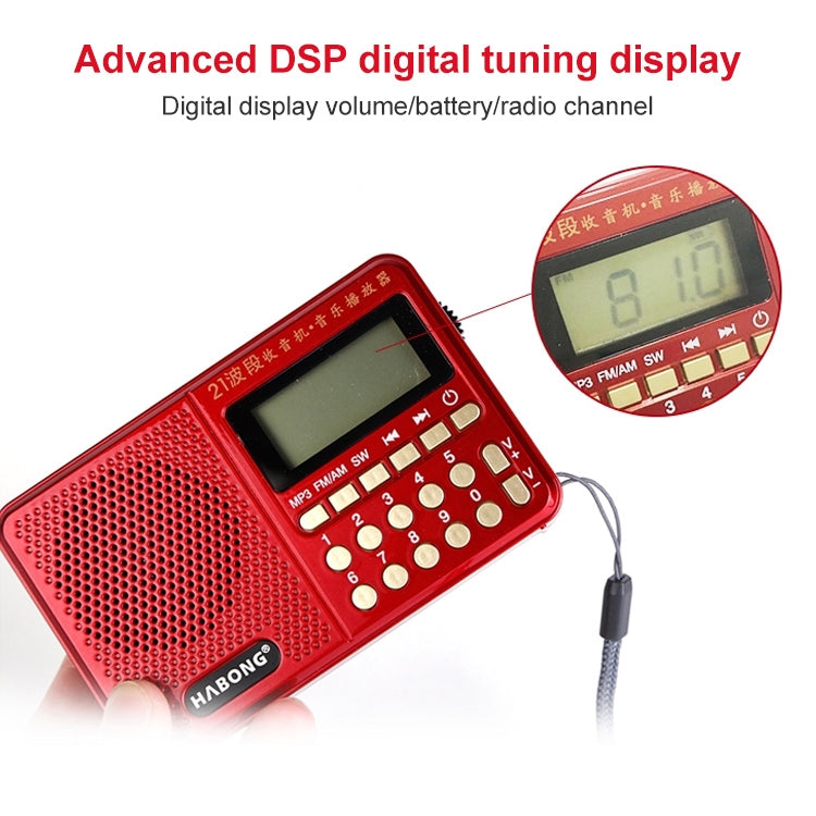 Radio portatile ricaricabile HABONG KK-170 con 21 bande - immagine 5