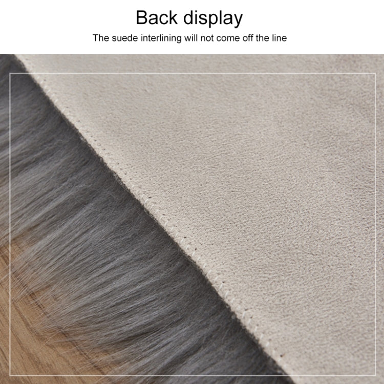 Tappeto rettangolare in lana artificiale e pelle 100x180 cm