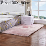 Tappeto rettangolare in lana artificiale e pelle 100x180 cm