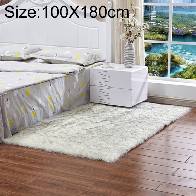 Tappeto rettangolare in lana artificiale e pelle 100x180 cm