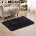Tappeto rettangolare in lana artificiale e pelle 100x180 cm