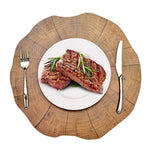 Set 2 tovagliette in legno a forma di loto 38 cm