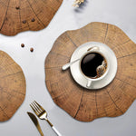 Set 2 tovagliette in legno a forma di loto 38 cm
