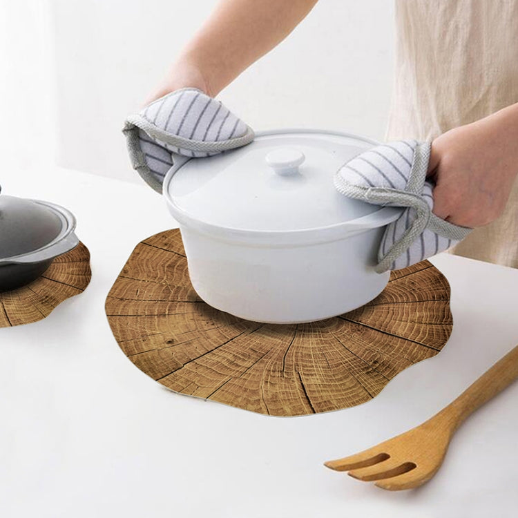 Set 2 tovagliette in legno a forma di loto 38 cm