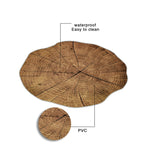 Set 2 tovagliette in legno a forma di loto 38 cm