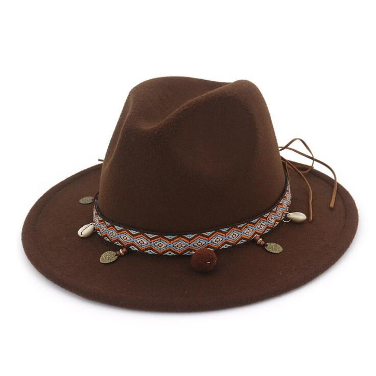 Cappello jazz da donna in cotone stile Boemia