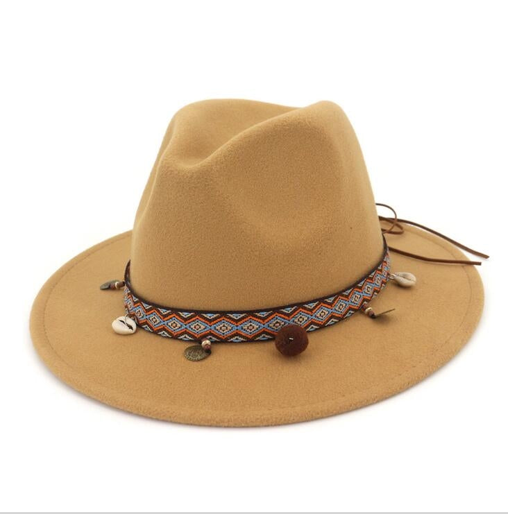 Cappello jazz da donna in cotone stile Boemia
