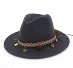 Cappello jazz da donna in cotone stile Boemia