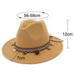 Cappello jazz da donna in cotone stile Boemia