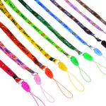 Cordini colorati in nylon per badge con volto sorridente 100 pezz