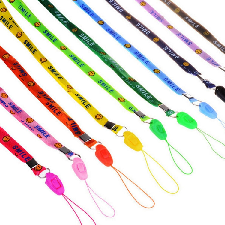 Cordini colorati in nylon per badge con volto sorridente 100 pezz