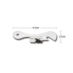 Apribottiglie multifunzionale in acciaio inox 2 pezzi