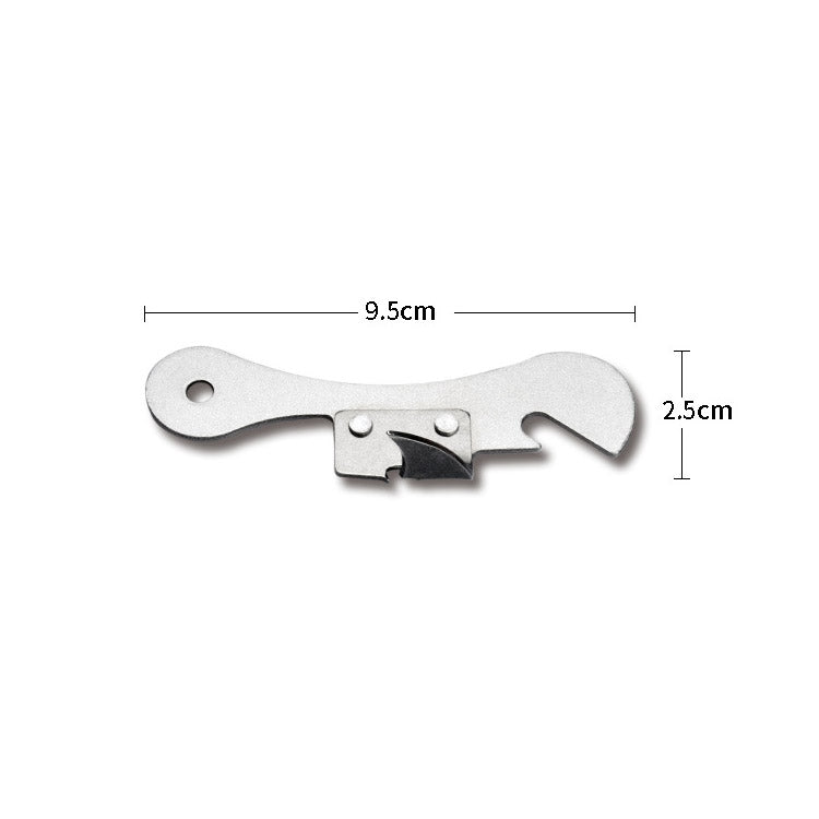 Apribottiglie multifunzionale in acciaio inox 2 pezzi