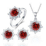 Set 3 gioielli donna con pietre a forma di neve
