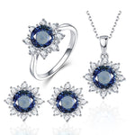 Set 3 gioielli donna con pietre a forma di neve