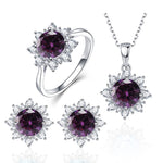 Set 3 gioielli donna con pietre a forma di neve