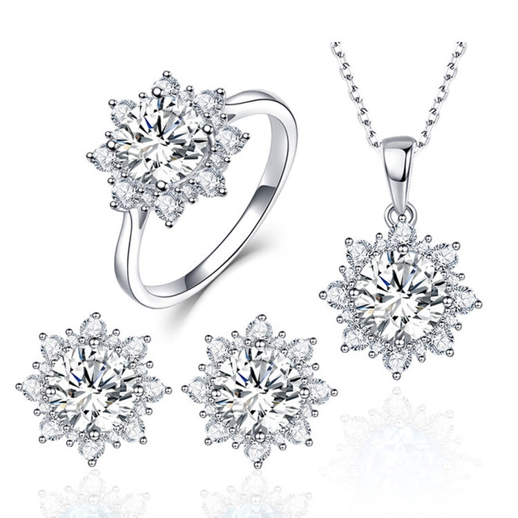 Set 3 gioielli donna con pietre a forma di neve