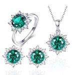 Set 3 gioielli donna con pietre a forma di neve