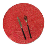 Set 2 tovagliette tessute ovali e rotonde in PP 36 e 18 cm