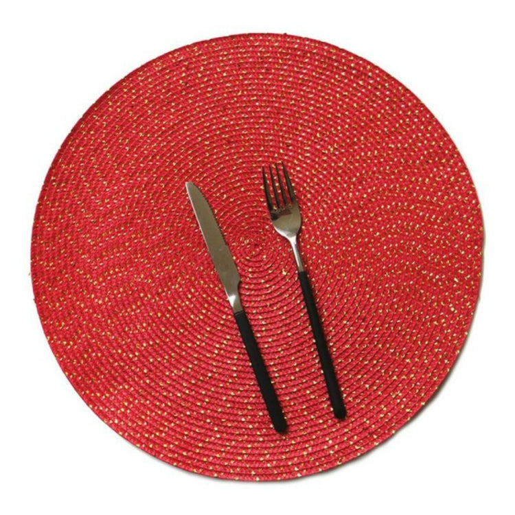 Set 2 tovagliette tessute ovali e rotonde in PP 36 e 18 cm